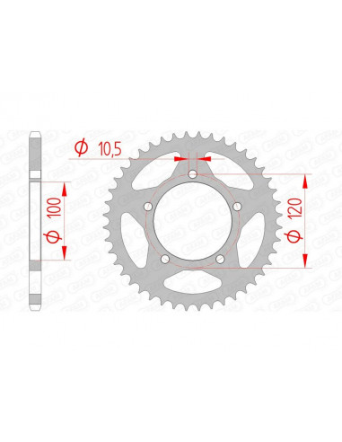Couronne AFAM acier standard 35801 - 520