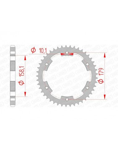 Couronne AFAM acier standard 35804 - 525