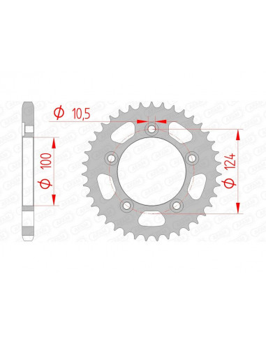Couronne AFAM acier standard 50612 - 525