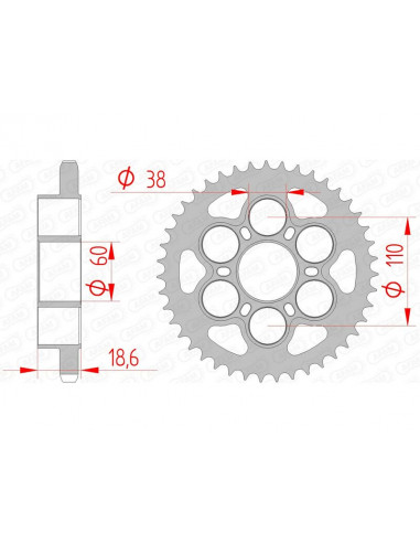 Couronne AFAM acier standard 50801 - 525