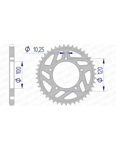 Couronne AFAM aluminium 36802 - 525