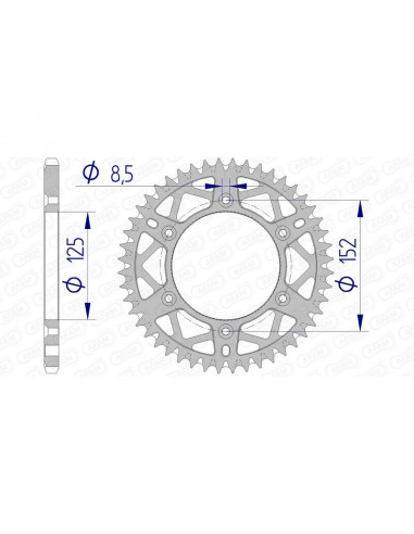 Couronne AFAM aluminium Ultra-Light anti-boue 39300 - 520