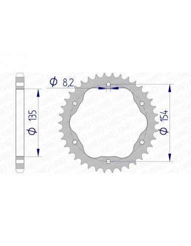 Couronne AFAM aluminium 51803 - 525
