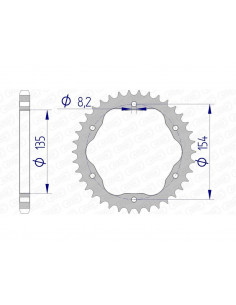 Couronne AFAM aluminium 51803 - 525