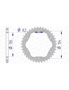 Couronne AFAM aluminium 51804 - 520