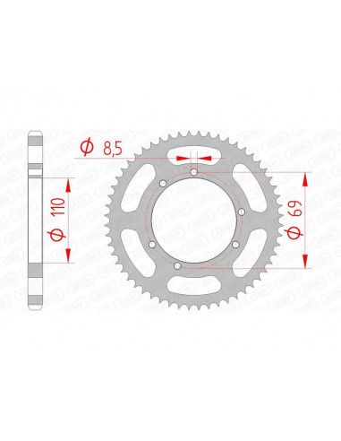 Couronne AFAM acier standard 59104 - 428