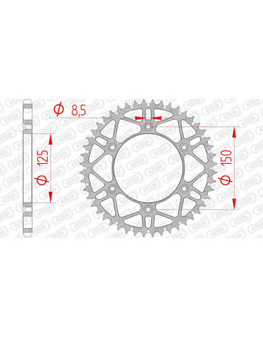Couronne AFAM acier anti-boue 71304 - 520