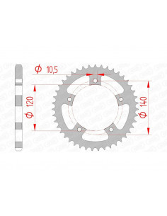 Couronne AFAM acier standard 86500 - 525