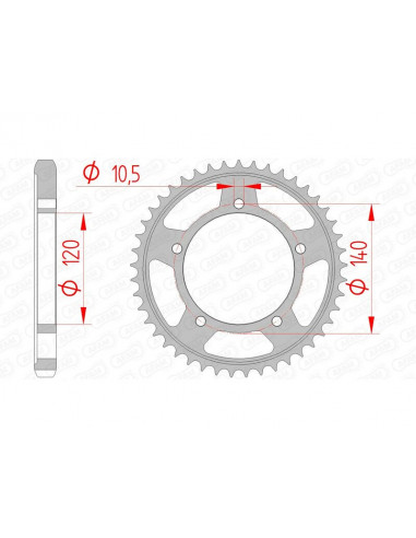 Couronne AFAM acier standard 86603 - 530