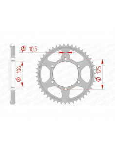 Couronne AFAM acier standard 86605 - 525