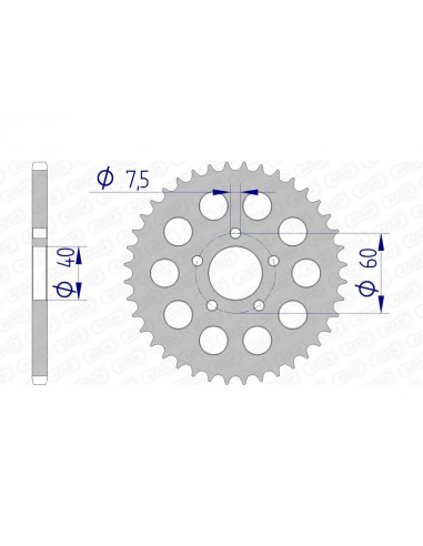 Couronne AFAM aluminium 72105 - 415