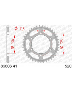 Couronne AFAM acier standard 86606 - 520
