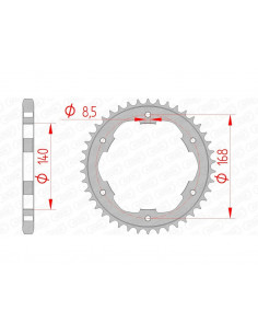 Couronne AFAM acier standard 92634 - 525