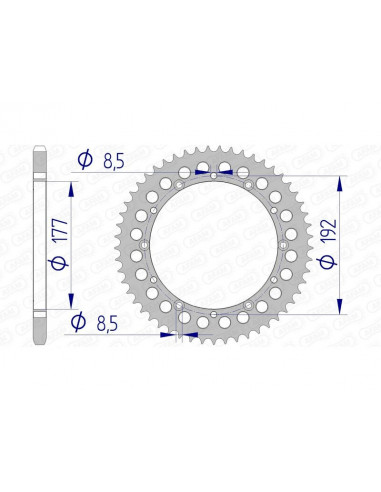 Couronne AFAM aluminium 63300 - 520