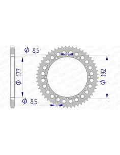Couronne AFAM aluminium 63300 - 520