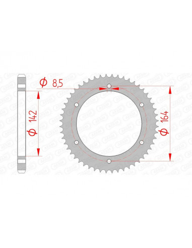 Couronne AFAM acier standard 65200 - 428