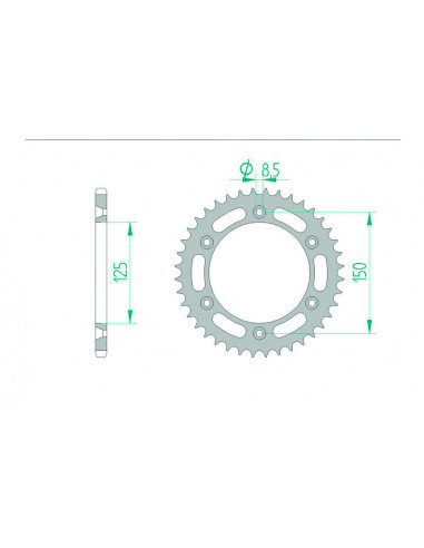 Couronne AFAM acier standard 71304 - 520