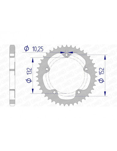 Couronne AFAM aluminium 93836 - 525
