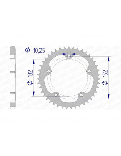 Couronne AFAM aluminium 93836 - 525