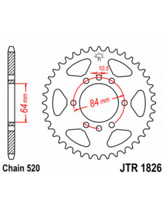 Couronne JT SPROCKETS acier standard 1826 - 520