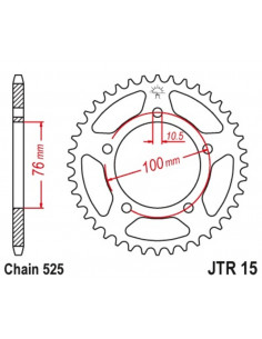Couronne JT SPROCKETS acier standard 15 - 525 2