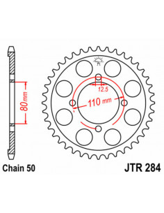 Couronne JT SPROCKETS acier standard 284 - 530