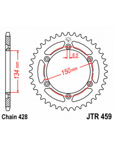 Couronne JT SPROCKETS acier standard 459 - 428