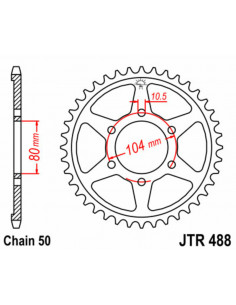 Couronne JT SPROCKETS acier standard 488 - 530