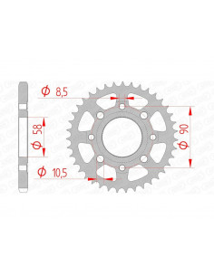Couronne AFAM acier standard 10201 - 428