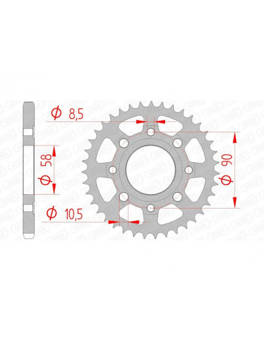 Couronne AFAM acier standard 10201 - 428