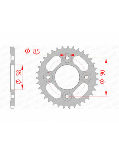 Couronne AFAM acier standard 10117 - 420