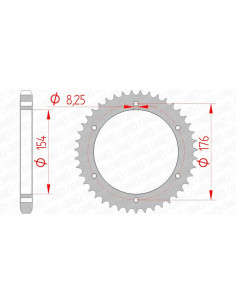 Couronne AFAM acier standard 10607 - 530