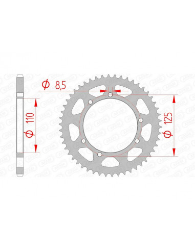 Couronne AFAM acier standard 14109 - 420