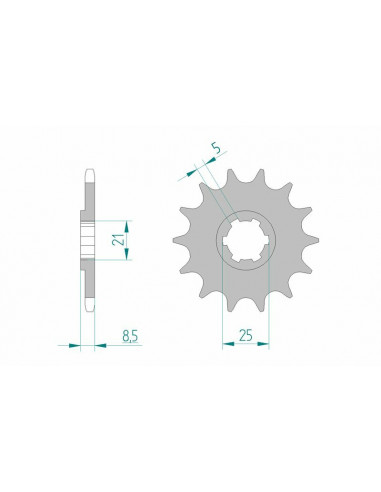 Pignon AFAM acier standard 24302 - 520