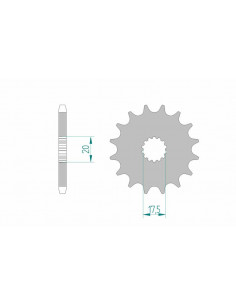 Pignon AFAM acier standard 21202 - 428