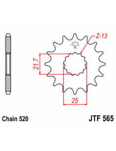 Pignon JT SPROCKETS acier standard 565 - 520