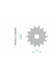 Pignon AFAM acier anti-boue 21203 - 520