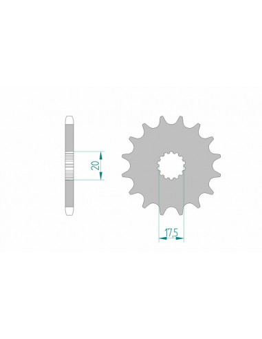 Pignon AFAM acier anti-boue 21202 - 520
