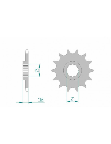 Pignon AFAM acier standard 21307 - 520