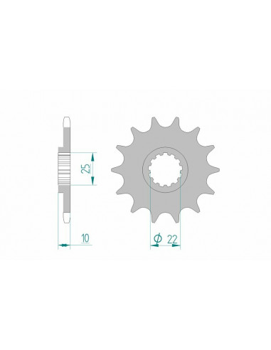 Pignon AFAM acier standard 21510 - 520