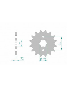 Pignon AFAM acier standard 20209 - 428