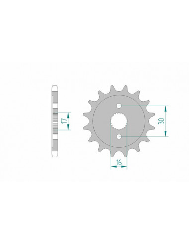Pignon AFAM acier standard 20108 - 428