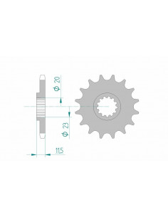 Pignon AFAM acier standard 22201 - 428