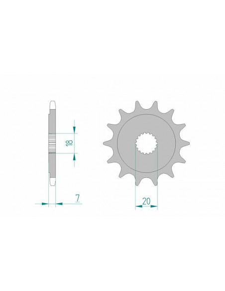Pignon AFAM acier standard 22202 - 520