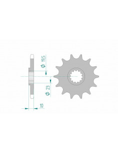 Pignon AFAM acier anti-boue 22303 - 520