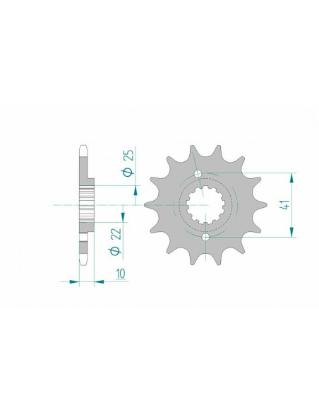 Pignon AFAM acier standard 20509 - 520