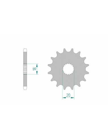 Pignon AFAM acier standard 22200 - 428