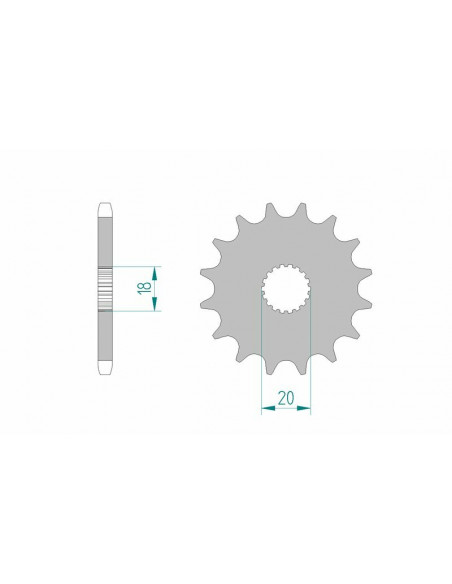 Pignon AFAM acier standard 22200 - 428