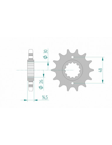 Pignon AFAM acier standard 20602 - 530