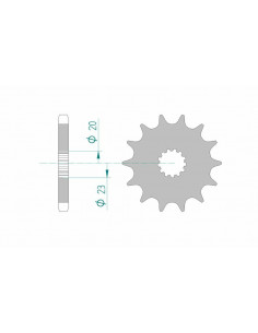 Pignon AFAM acier standard 22403 - 530